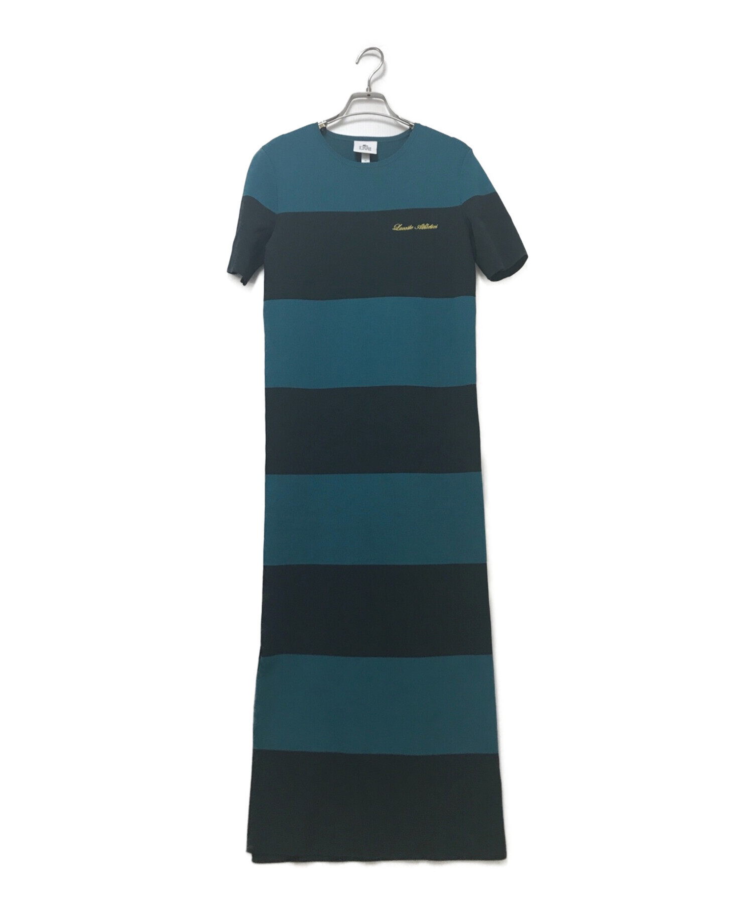 中古 古着通販 Lacoste Live ラコステライブ 半袖ニットワンピース グリーン サイズ 34 ブランド 古着通販 トレファク公式 Trefac Fashion