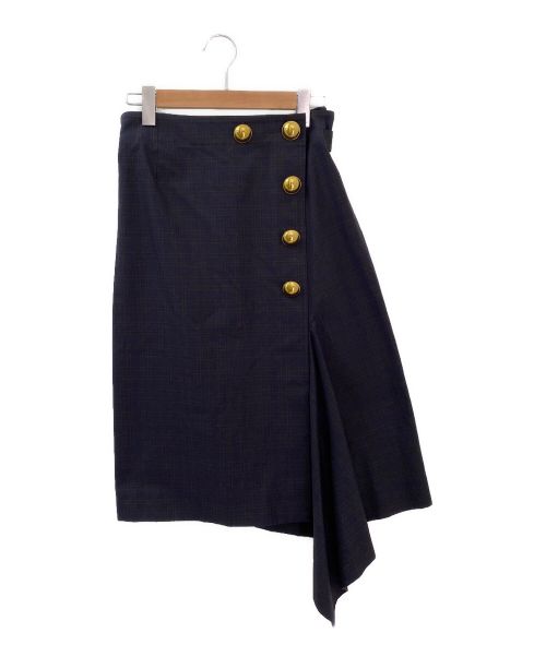 sacai（サカイ）sacai (サカイ) デザインスカート ネイビー サイズ:3の古着・服飾アイテム