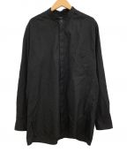 s'yte（サイト）の古着「100/2 Broad Stand Collar Fly Front Shirt」｜ブラック