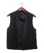 s'yte（サイト）の古着「T/W Gabardine stand Color Double Vest」｜ブラック