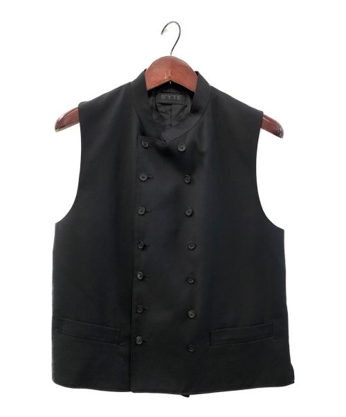 s'yte（サイト）s'yte (サイト) T/W Gabardine stand Color Double Vest ブラック サイズ:3の古着・服飾アイテム