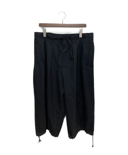 GROUND Y（グラウンドワイ）GROUND Y (グラウンドワイ) T/W Gabardine Balloon Pants ブラック サイズ:3の古着・服飾アイテム