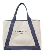 BALENCIAGA（）の古着「ミディアムカバスバッグ」｜ブルー×ホワイト