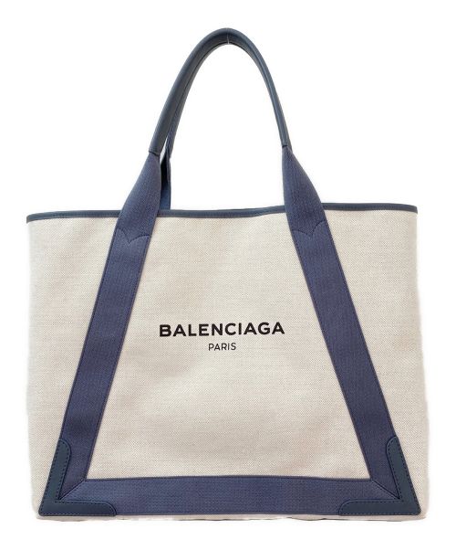 BALENCIAGA（バレンシアガ）BALENCIAGA (バレンシアガ) ミディアムカバスバッグ グルー×ホワイト サイズ:Mの古着・服飾アイテム
