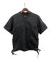 KADOYA（カドヤ）の古着「パンチングレザー半袖ジャケット」｜ブラック