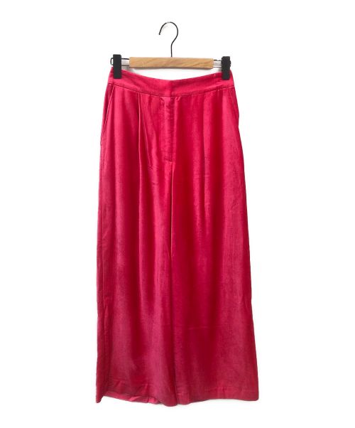 BALLSEY（ボールジィ）BALLSEY (ボールジィー) マットベルベットセミワイドパンツ ピンク サイズ:36の古着・服飾アイテム