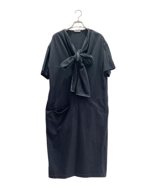 CELINE（セリーヌ）CELINE (セリーヌ) スカーフ付ワンピース ブラック サイズ:xsの古着・服飾アイテム