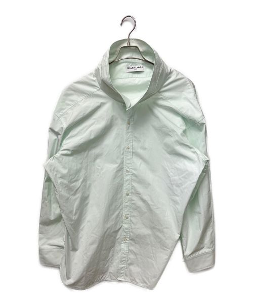 BALENCIAGA（バレンシアガ）BALENCIAGA (バレンシアガ) ピンチドカラーオーバーサイズシャツ スカイブルー サイズ:36の古着・服飾アイテム