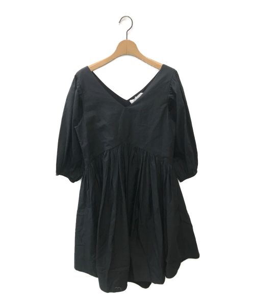 merlette（マーレット）merlette (マーレット) パフスリーブミディワンピース ブラック サイズ:XS 未使用品の古着・服飾アイテム