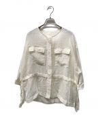 allureville（アルアバイル）の古着「綿ナイロンシアーポケット付きジャケット」｜オフホワイト