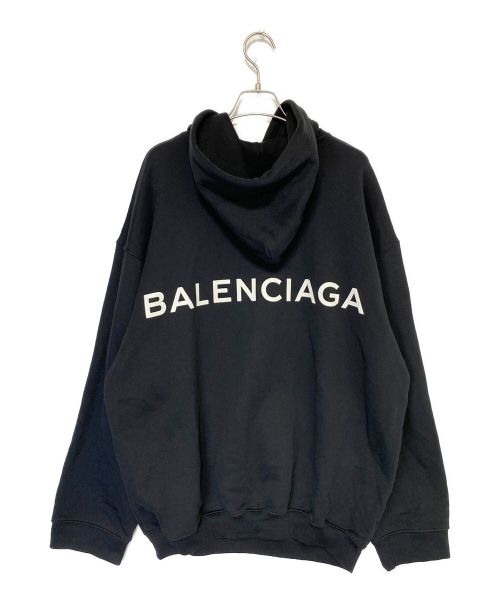 BALENCIAGA（バレンシアガ）BALENCIAGA (バレンシアガ) Back Logo Hoodie ブラック サイズ:Mの古着・服飾アイテム