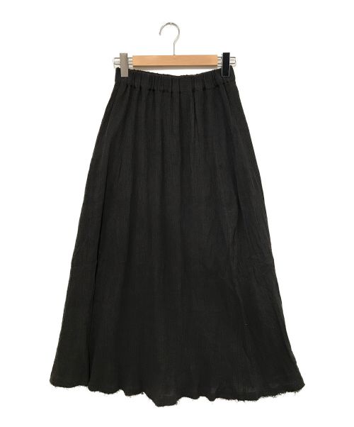 FRAMeWORK（フレームワーク）FRAMeWORK (フレームワーク) コットンクレープスカート ブラック サイズ:38の古着・服飾アイテム