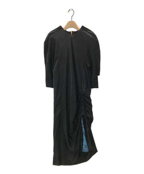 TOGA PULLA（トーガ プルラ）TOGA PULLA (トーガ プルラ) ACETATE SATIN DRESS ブラック サイズ:36の古着・服飾アイテム