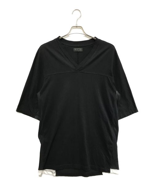 s'yte（サイト）s'yte (サイト) フットボールTシャツ ブラック サイズ:SIZE 3の古着・服飾アイテム