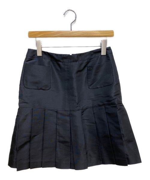 CHANEL（シャネル）CHANEL (シャネル) シルクプリーツスカート ブラック サイズ:36の古着・服飾アイテム