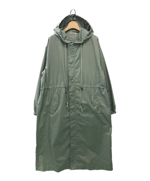 AURALEE（オーラリー）AURALEE (オーラリー) LIGHT FINX POLYESTER LONG HOODED COAT グリーン サイズ:1の古着・服飾アイテム