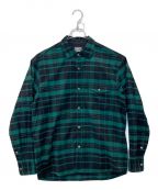 THE NORTH FACEザ ノース フェイス）の古着「L/S Stretch Flannel Shirt」｜グリーン×ブラック