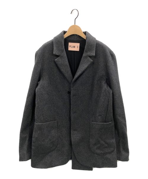 PLAN C（プランシー）PLAN C (プランシー) テーラードジャケット グレー サイズ:38の古着・服飾アイテム