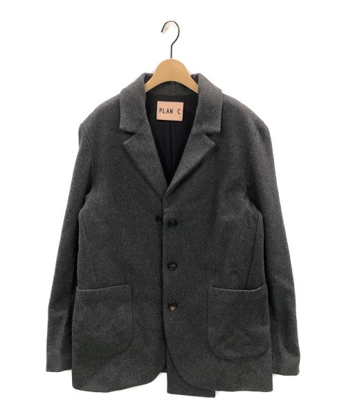 PLAN C（プランシー）PLAN C (プランシー) テーラードジャケット グレー サイズ:40の古着・服飾アイテム