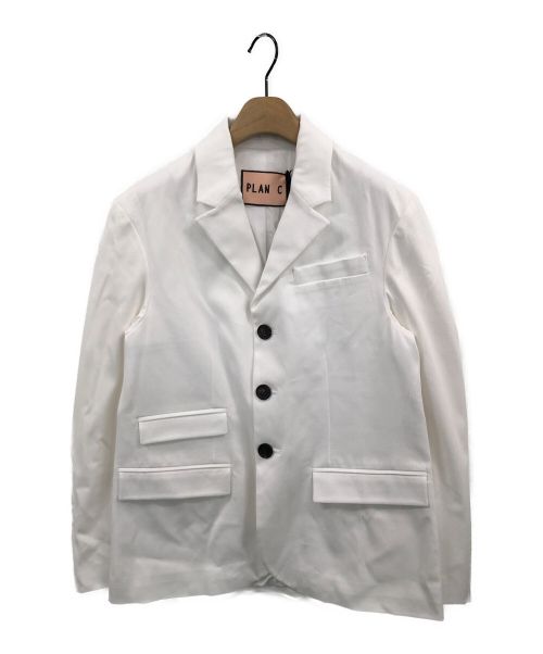 PLAN C（プランシー）PLAN C (プランシー) テーラードジャケット ホワイト サイズ:38の古着・服飾アイテム