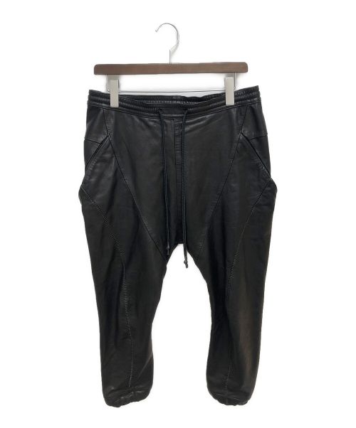 ripvanwinkle（リップヴァンウィンクル）ripvanwinkle (リップヴァンウィンクル) LEATHER REVOLUTION SOLID PANTS ブラック サイズ:Mの古着・服飾アイテム