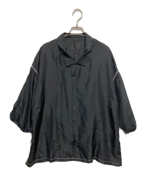 bukht（ブフト）bukht (ブフト) SILK WORK SHIRTS ブラック サイズ:Lの古着・服飾アイテム