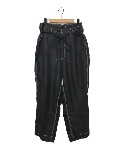 bukht（ブフト）bukht (ブフト) SILK WORK PANTS ブラック サイズ:2(M)の古着・服飾アイテム