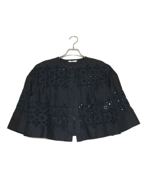 ANAYI（アナイ）ANAYI (アナイ) ノーカラージャケット ブラック サイズ:38の古着・服飾アイテム