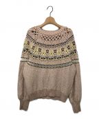 Mame Kurogouchi（マメクロゴウチ）の古着「Cotton Nordic Knit Pullover」｜ベージュ