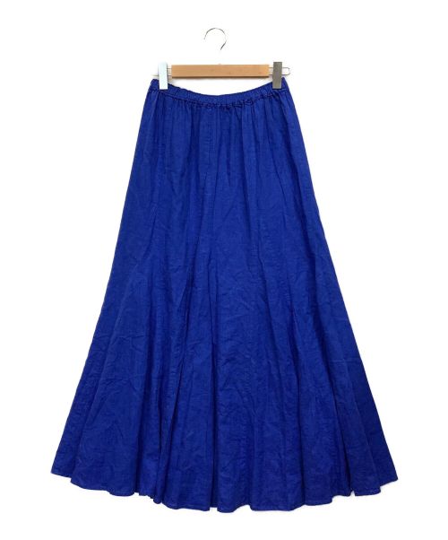 FRAMeWORK（フレームワーク）FRAMeWORK (フレームワーク) ピースダイ切替フレアスカート ブルー サイズ:38の古着・服飾アイテム