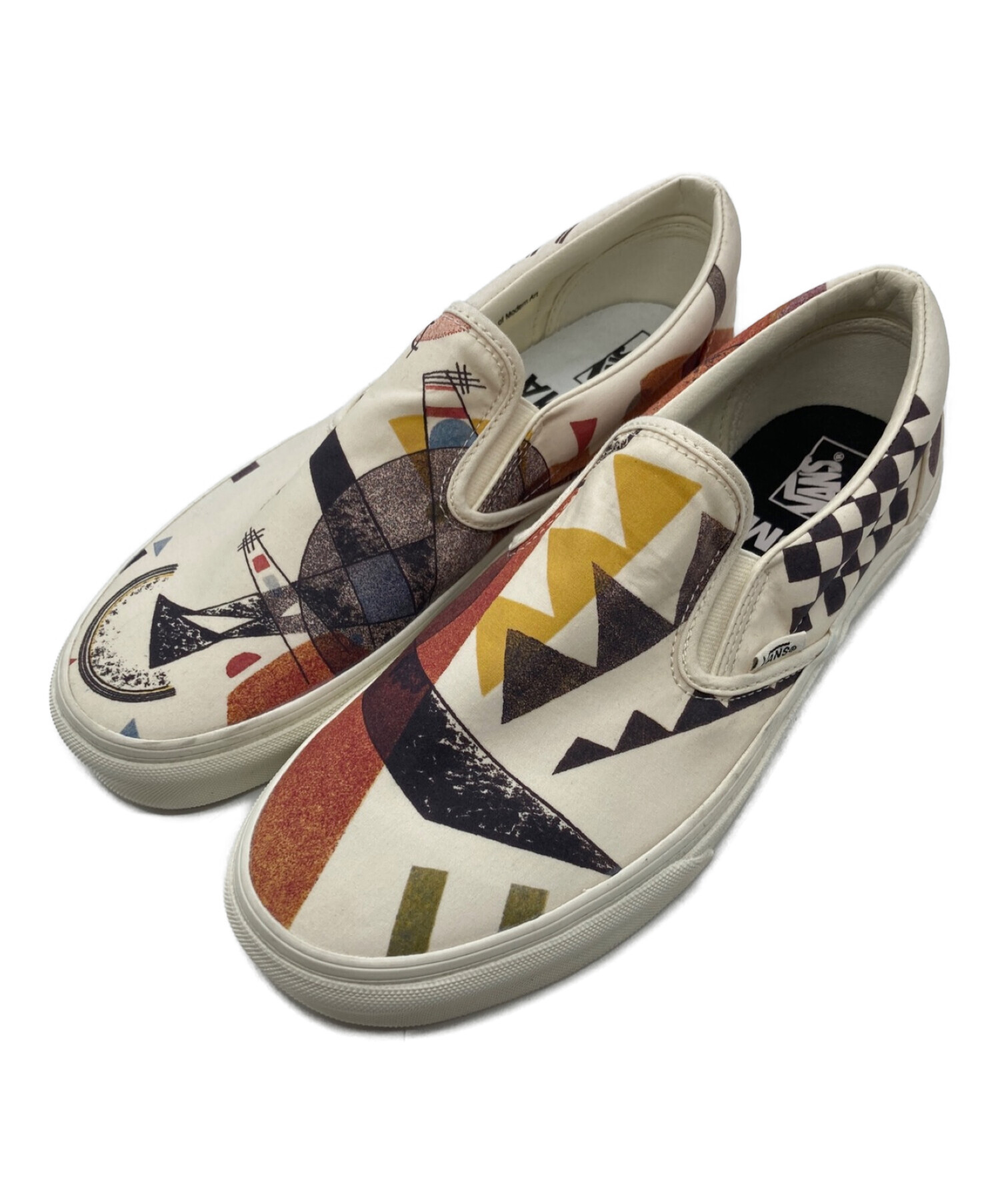 中古・古着通販】VANS (バンズ) MOMA X CLASSIC SLIP-ON 'VASILY KANDINSKY' アイボリー×ブラウン  サイズ:28｜ブランド・古着通販 トレファク公式【TREFAC FASHION】