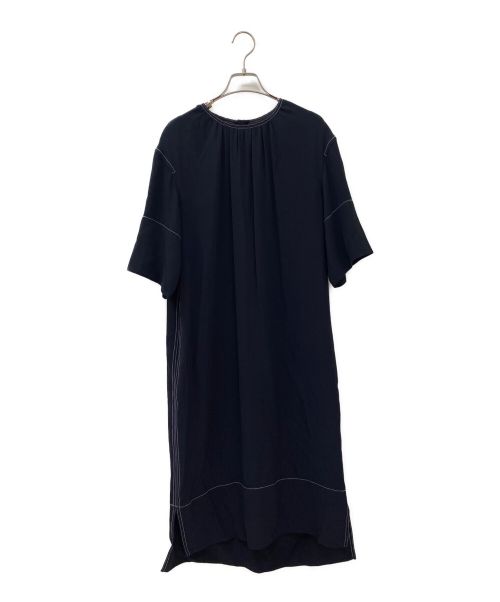 MARNI（マルニ）MARNI (マルニ) コントラストステッチシフトドレス ネイビー サイズ:38の古着・服飾アイテム