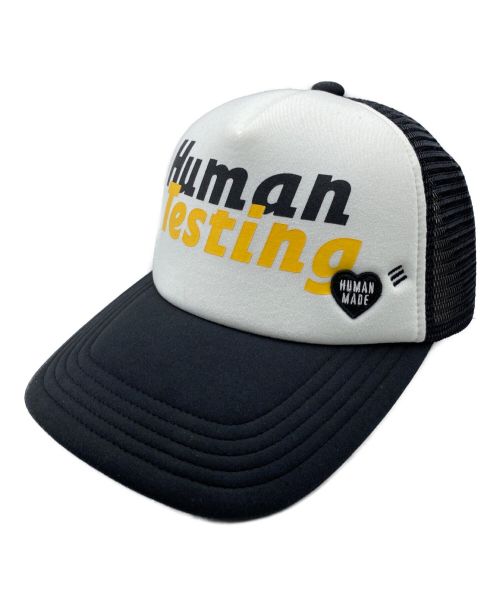 HUMAN MADE（ヒューマンメイド）HUMAN MADE (ヒューマンメイド) HUMAN TESTING MESH CAP ホワイト×ブラック サイズ:-の古着・服飾アイテム