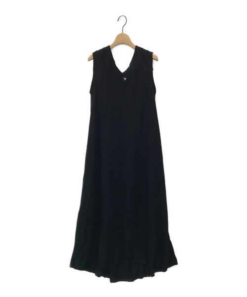 ATON（エイトン）ATON (エイトン) TENCEL KANOKO BOX TUCK LONG DRESS ブラック サイズ:02の古着・服飾アイテム
