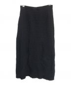theoryセオリー）の古着「Bristol Cotton Lace Trim Skirt」｜ネイビー