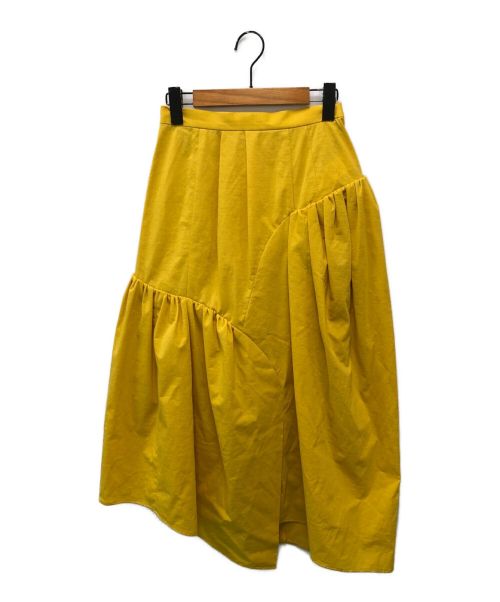 AKIRA NAKA（アキラナカ）AKIRA NAKA (アキラナカ) アシンメトリーギャザースカート イエロー サイズ:1の古着・服飾アイテム