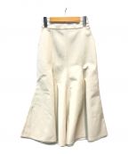 LE CIEL BLEUルシェルブルー）の古着「Faux Leather Mermaid Skirt」｜アイボリー