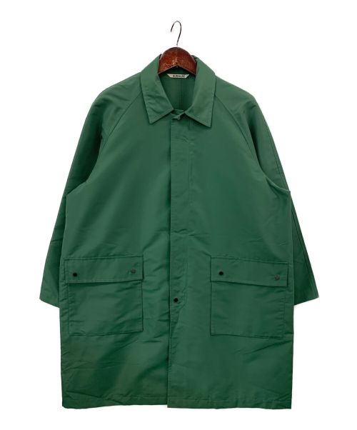AURALEE（オーラリー）AURALEE (オーラリー) SILK POLYESTER GROSGRAIN SOUTIEN COLLAR COAT グリーン サイズ:3の古着・服飾アイテム