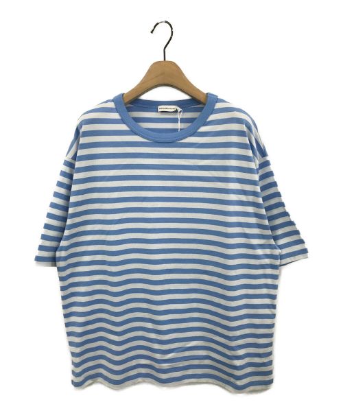 Marimekko Kioski（マリメッコキオスキ）Marimekko Kioski (マリメッコキオスキ) ボーダーTシャツ ブルー サイズ:L 未使用品の古着・服飾アイテム