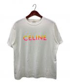 CELINE（）の古着「ルーズTシャツ / コットンジャージー エクリュ」｜ホワイト×ピンク