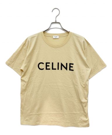 CELINE セリーヌ ロゴ ルーズTシャツ カットソー 黄色 イエロー