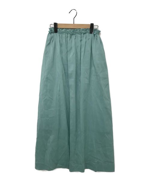BALLSEY（ボールジィ）BALLSEY (ボールジィー) パウダリーシルク ウエストギャザーロングスカート ミント サイズ:34の古着・服飾アイテム