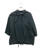 FRAMeWORKフレームワーク）の古着「チリメンボイル裾ドロストシャツ」｜ブラック