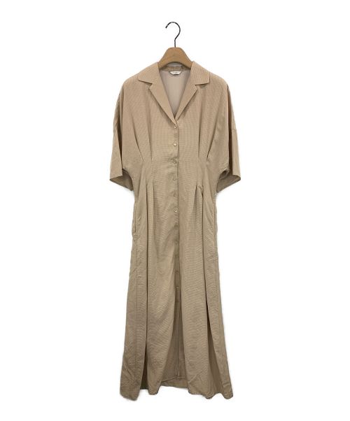 中古 古着通販 Clane クラネ シャドウチェックロングワンピース ベージュ サイズ 1 ブランド 古着通販 トレファク公式 Trefac Fashion