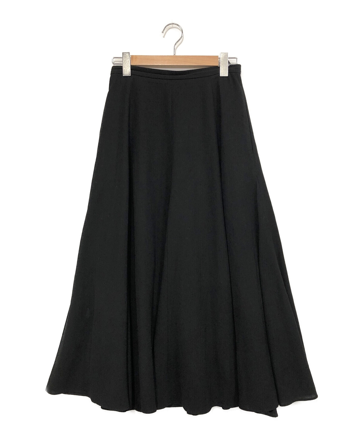 UNITED ARROWS (ユナイテッドアローズ) セミフレア ロングスカート ブラック サイズ:38