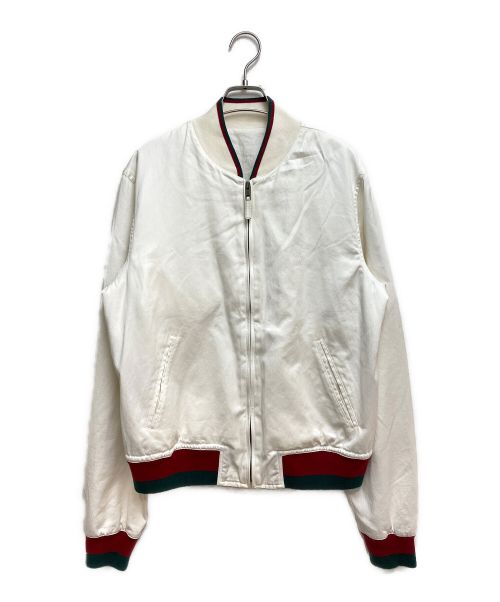 GUCCI（グッチ）GUCCI (グッチ) シェリーラインブルゾン ホワイト サイズ:48の古着・服飾アイテム