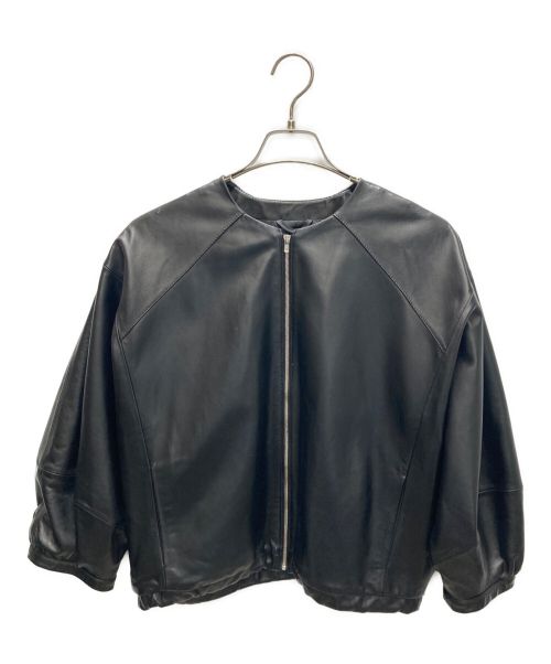 ANAYI（アナイ）ANAYI (アナイ) レザードルマンスリーブジャケット ブラック サイズ:38の古着・服飾アイテム