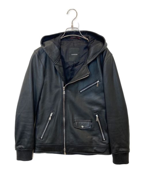LOVELESS（ラブレス）LOVELESS (ラブレス) フーデッドライダースジャケット ブラック サイズ:Sの古着・服飾アイテム