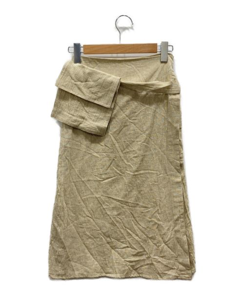 NEHERA（ネヘラ）NEHERA (ネヘラ) ラップスカート ベージュ サイズ:36の古着・服飾アイテム