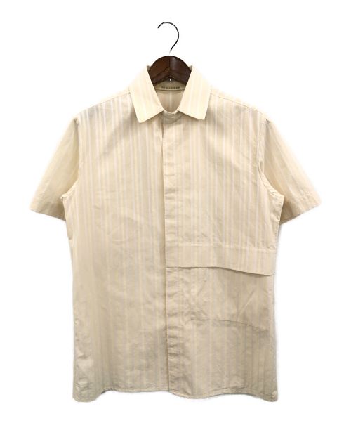 ALYX（アリクス）ALYX (アリクス) ロゴストライプ半袖シャツ ベージュ サイズ:46の古着・服飾アイテム